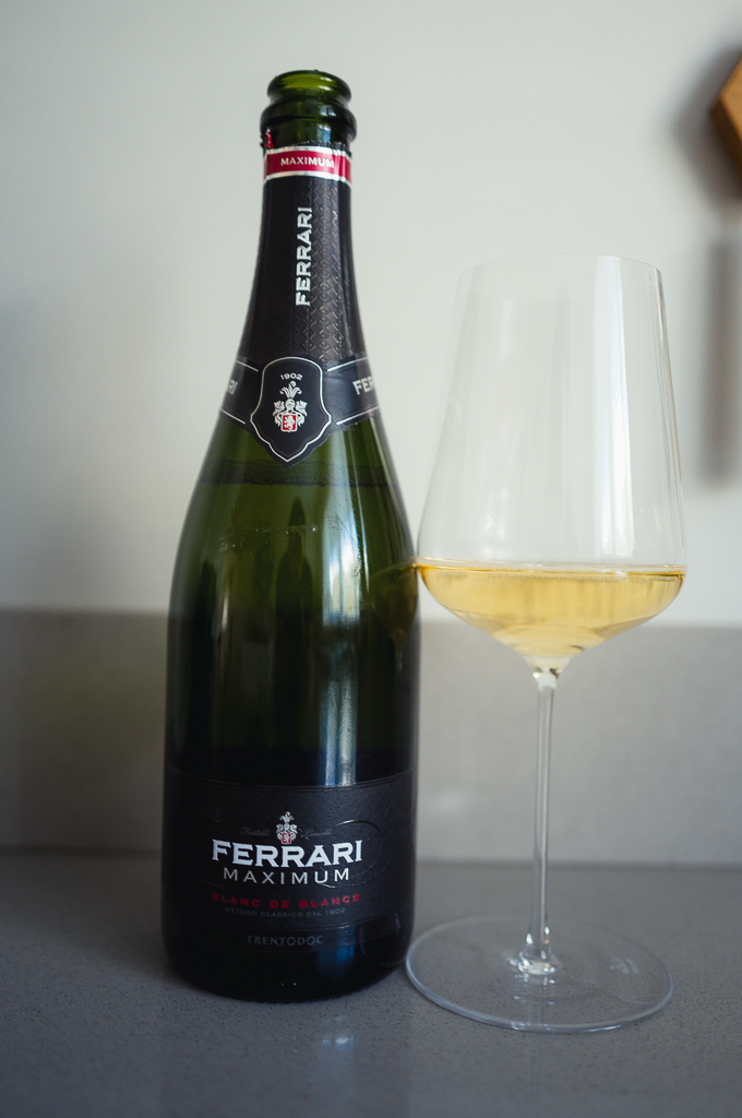 Fles Ferrari Maximum Blanc de Blancs Italiaans mousserende wijn