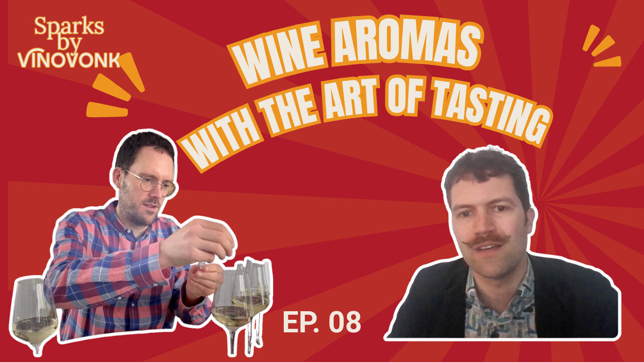 Sietze Wijma of The Art of Tasting explaining wine aromas for Sparks by VinoVonk